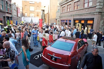 Cadillac displayed its new-model cars.