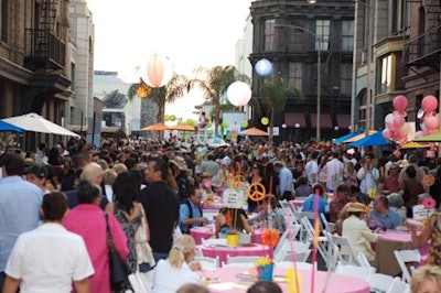 Guests filled the Paramount back lot for the Concern Foundation's 34th annual block party.