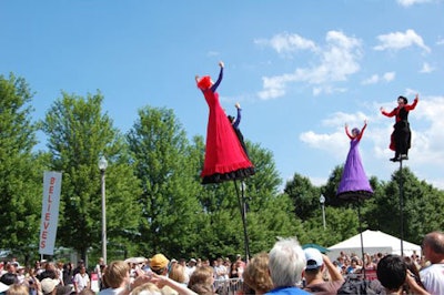 Strange Fruit, a performing arts company from Melbourne, Australia, put on its show, Swoon!, in Millennium Park this weekend.