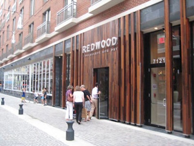 Redwood's facade, which faces Bethesda Row, will soon include a 100-seat patio.