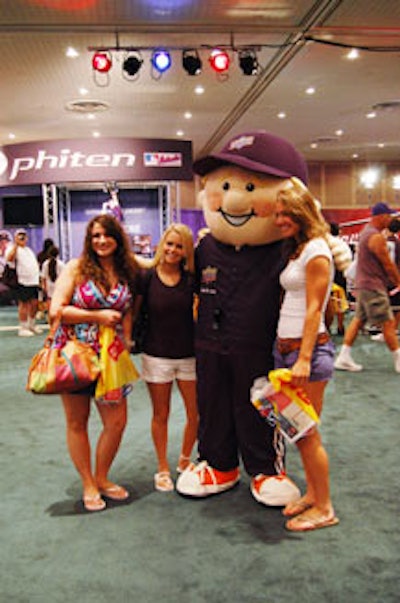 Mascots walked the floor of the Javits Center, posing for photos with guests.