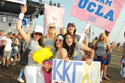 Fans of Southern California schools showed their colors.