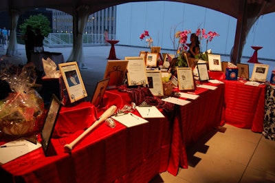 A silent auction table held 32 lots, and prizes ranged from tango lessons to gold earrings and wine baskets.