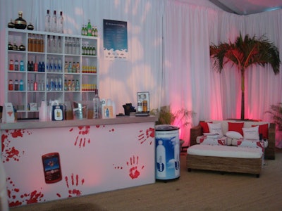 Guests entered the Fashion Week tents through the Blackberry Curve/T-Mobile lounge.