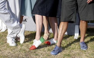All guests received complimentary Superga sneakers (some painted in the colors of the Italian flag).
