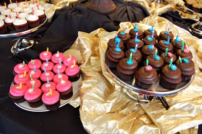 Each confection from Georgetown Cupcake included a miniature birthday candle.