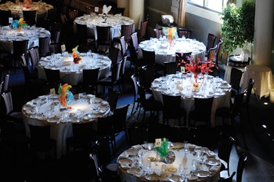 Christopher Pinheiro, artistic director of Swizzlestick Theatre, coordinated the dance performances and decor in the Governor's Ballroom, where guests dined on a three-course meal.