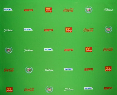 Go Green Displays prints custom step-and-repeat backdrops using environmentally friendly printing practices.