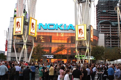 Travel professionals filled Nokia Plaza.