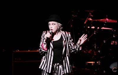 Cyndi Lauper performed at the NBTA convention's opening reception.