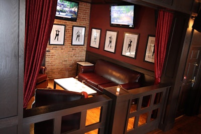 The second-floor Skybox features 16 flat-panel TVs for game viewing.