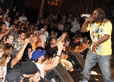 T-Pain performed his hits for the crowd.