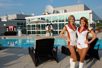 Washington Redskins Cheerleader Ambassadors were on hand to pose with guests and sign autographs.