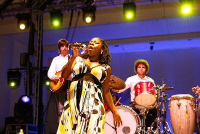 Sharon Jones and the Dap Kings provided Galapalooza's headlining entertainment from the Petrillo Band Shell stage.