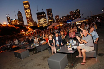 Galapalooza featured V.I.P. lounge environments that sponsors could buy for 10 guests.