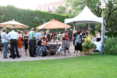 The cocktail reception took place in Galleria Marchetti's 5,000-square-foot outdoor patio.