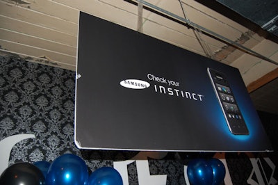 At the Check Your Instinct station, party attendees could borrow the new Instinct phones and try them at the event.