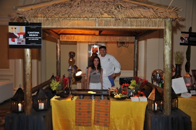 The Ritz-Carlton's resident Cantina Beach showcased its coastal Mexican cuisine underneath a tropical facade.
