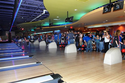 Kerry Wood's Strike Zone Celebrity Bowling Tournament utilized all 22 lanes at upscale bowling lounge 10pin.