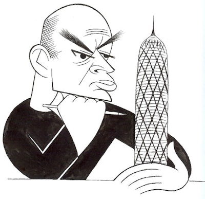 Caricature of Jean Nouvel