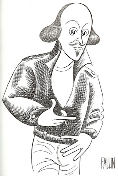 Caricature of William Shakespeare