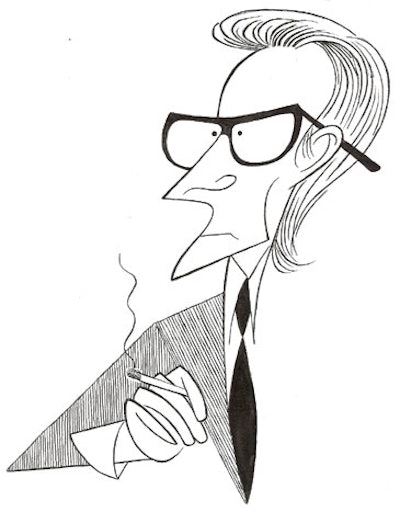 Caricature of Yves Saint Laurent