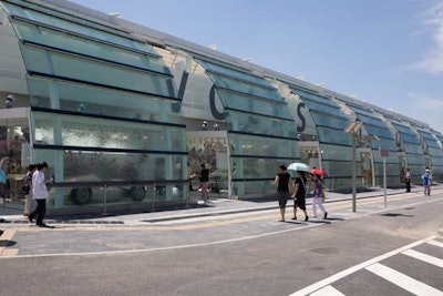 The Volkswagen Pavilion at the Olympic Green lets guests rest their feet, read up on environmental efforts in the automobile industry, and look at its latest crop of cars.