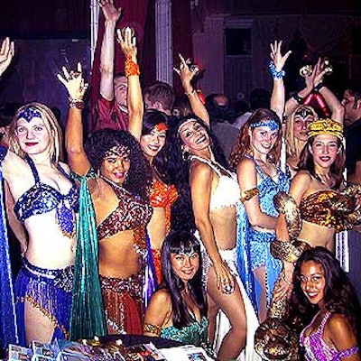 Nine belly dancers from Amira Mor performed at the event.
