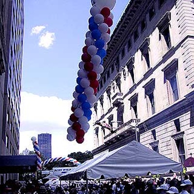 Brasserie Les Halles sponsored the block between Fifth and Madison Avenues for FIAF's Bastille Day 2001 street festival.