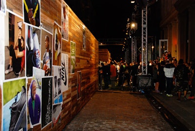 Nike posters (that some guests later took as souvenirs) covered a wall in SoHo.