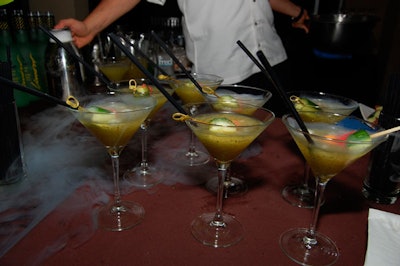 The Rum Court featured a liquid nitrogen bar.
