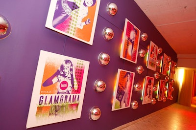 Glamorama posters and silver orbs lined the department store's walls during the after-party.