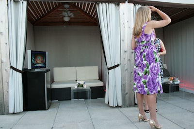 The Pool Deck's cabanas became the night's V.I.P. lounges, with TVs displaying a video of the new ads.