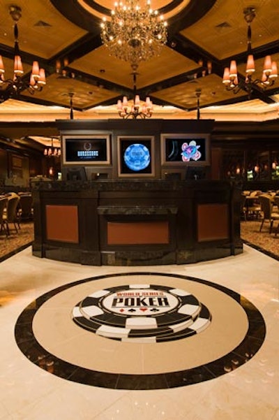 The casino's poker room offers 34 tables and a private area called Benny's Back Room.