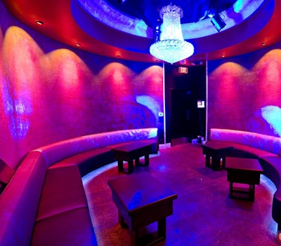The venue features what it bills as a multimillion-dollar Martin lighting system, which creates changing looks.