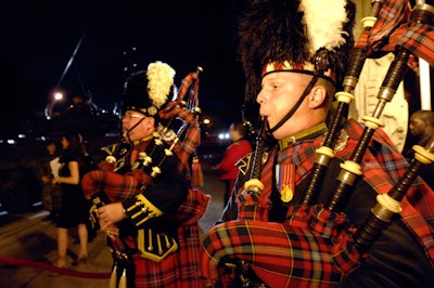 Four pipers from the 48th Highlanders played while guests of the Canadian Forces entered the gala.