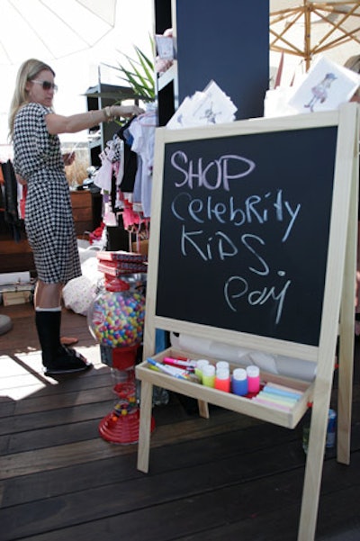 Designer baby clothes were among the offerings at the Verizon Wireless Samsung Style Villa.