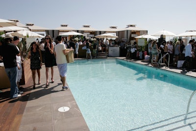 The Verizon Wireless Samsung Style Villa took over the Thompson's rooftop pool area.