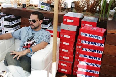 K Swiss took a poolside space at the Verizon Wireless Samsung Style Villa.