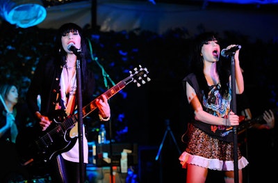 The Veronicas performed at In Touch Weekly's Chateau Marmont bash.