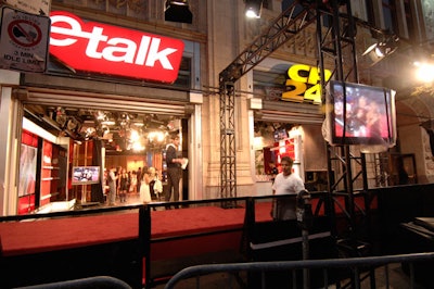The eTalk studio opened onto the red carpet along Queen Street West.