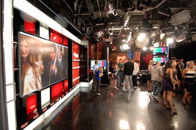 Guests mingled inside the eTalk studio prior to the show.