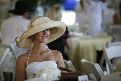 Many guests donned hats, a polo match tradition.