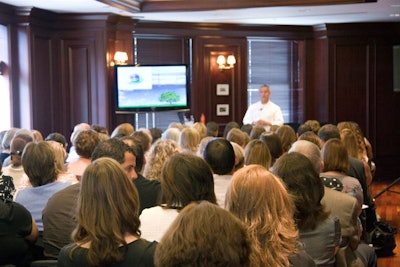 Greg Christian's educational session, 'Greening Your Events,' attracted a standing-room-only crowd.