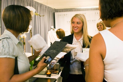 Elizabeth Harvey, catering sales manager at Trump International Hotel & Tower, greeted planners at her booth.