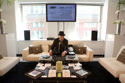 Erik Friedly, resident DJ at Fig Media, spun in the Cort lounge.