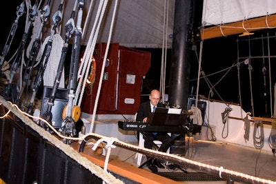 Pianist Luciano Lombardi played Italian classics on the ship.