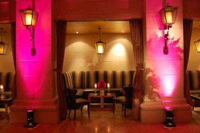 Alcove seating in the Courtyard Café at the Windsor Arms Hotel provided an intimate setting for In Style's annual TIFF party.