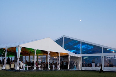 The event took over two adjacent tents on Northerly Island.