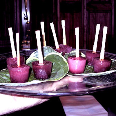 Among the summer foods prepared by Food in Motion were lavender-flavored popsicles.